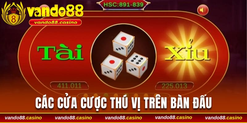 Các cửa cược thú vị trên bàn đấu